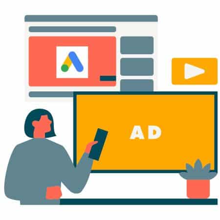 Some vector arts image showing google ads agency